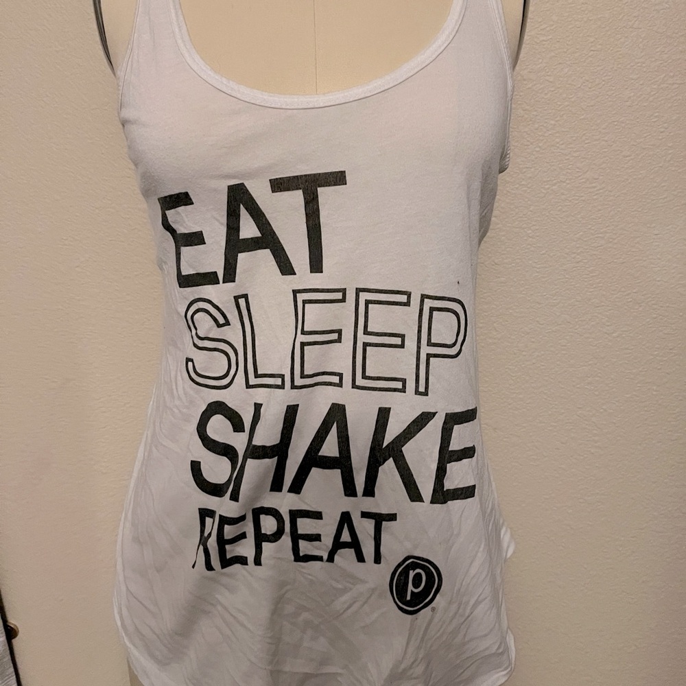 “Eat Sleep Shake Repeat” pure barre tank top